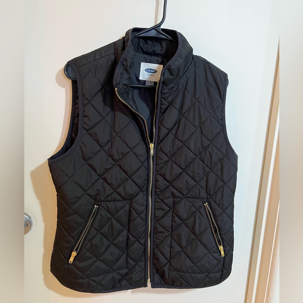 black quilted vest